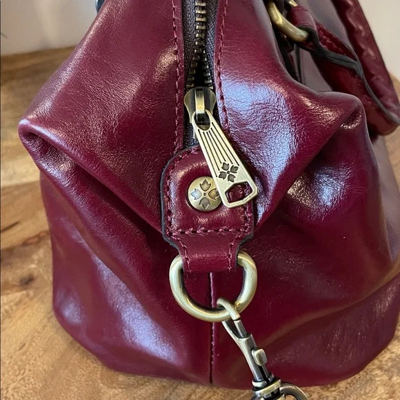 Patricia Nash Calasetta Leather Top Handle Crossbody Satchel Oxblood